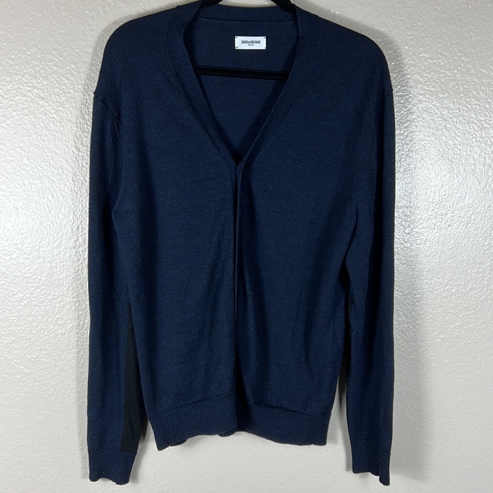 Zadig & Voltaire Button Wool V Neck Cardigan